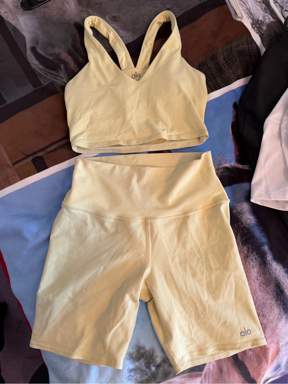 Alo Yoga Crop Tank & Bike Shorts Set
